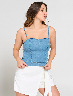 Top Tiras Denim Corset