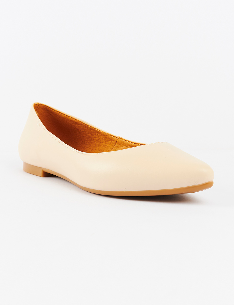 Ballerina beige Punta redonda