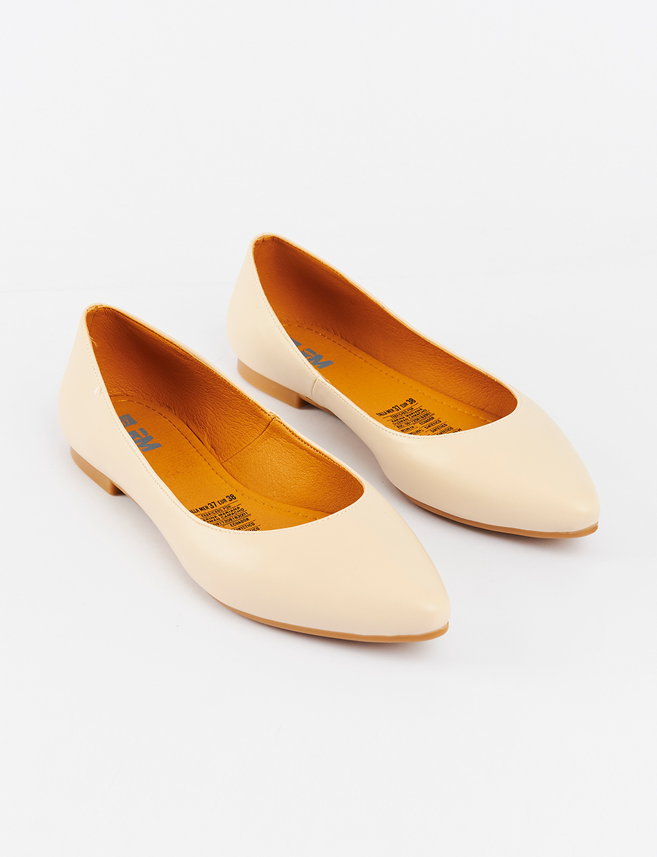 Ballerina beige Punta redonda