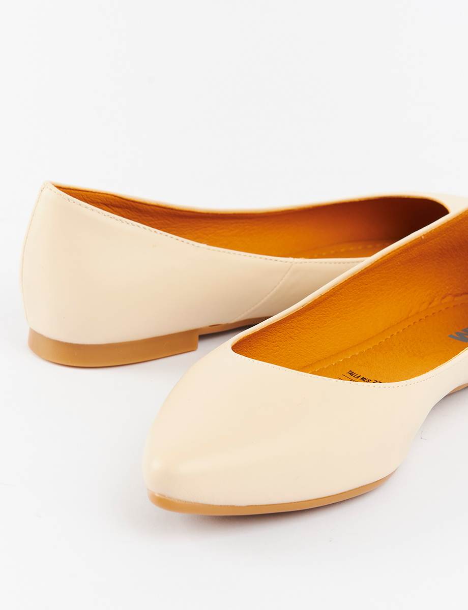 Ballerina beige Punta redonda