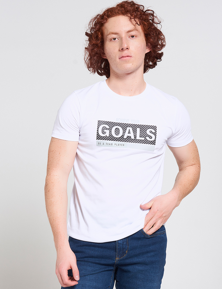 Camiseta Goals Blanca
