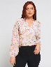 Blusa Estampada Flores Manga Larga