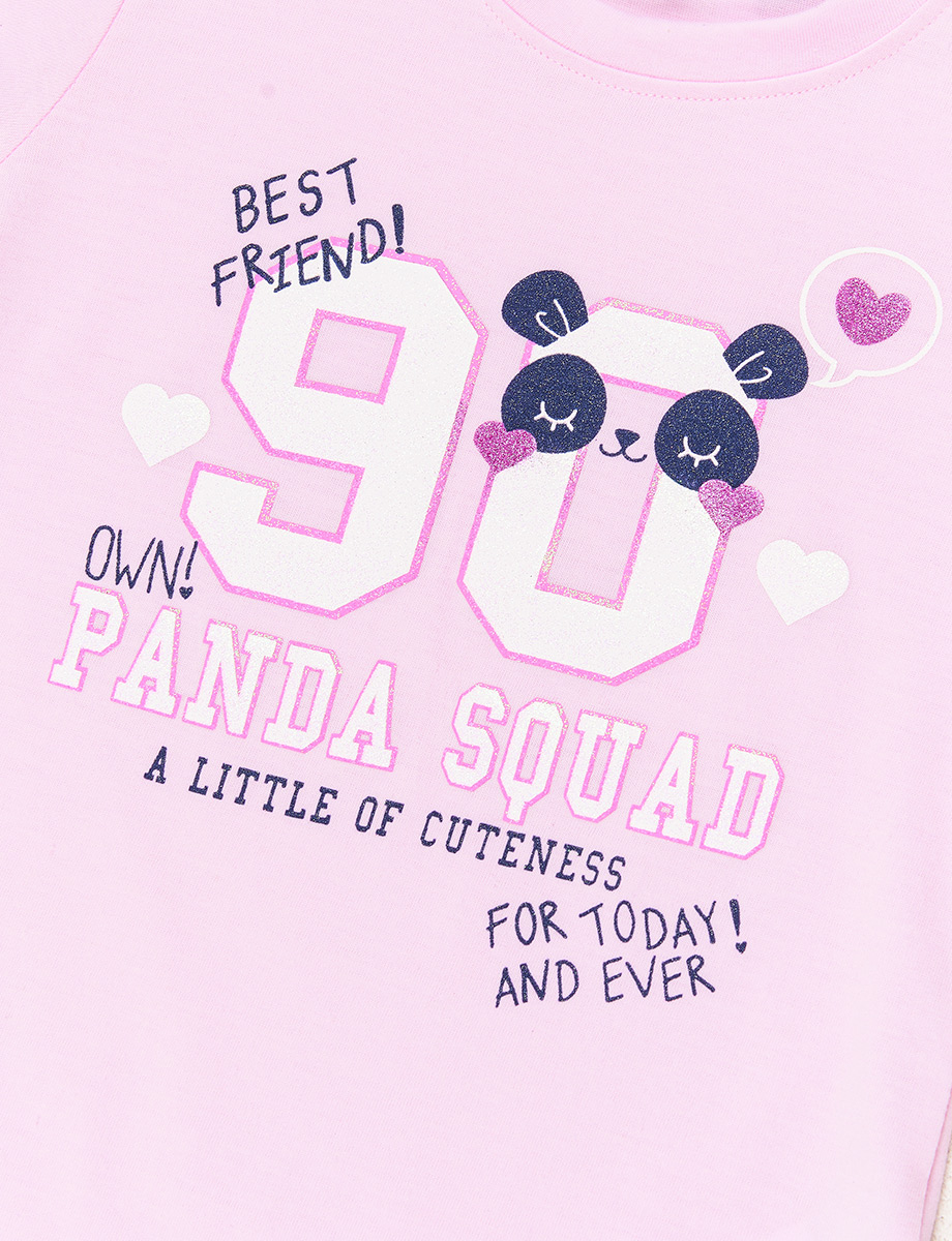 Camiseta Rosada Panda Squad