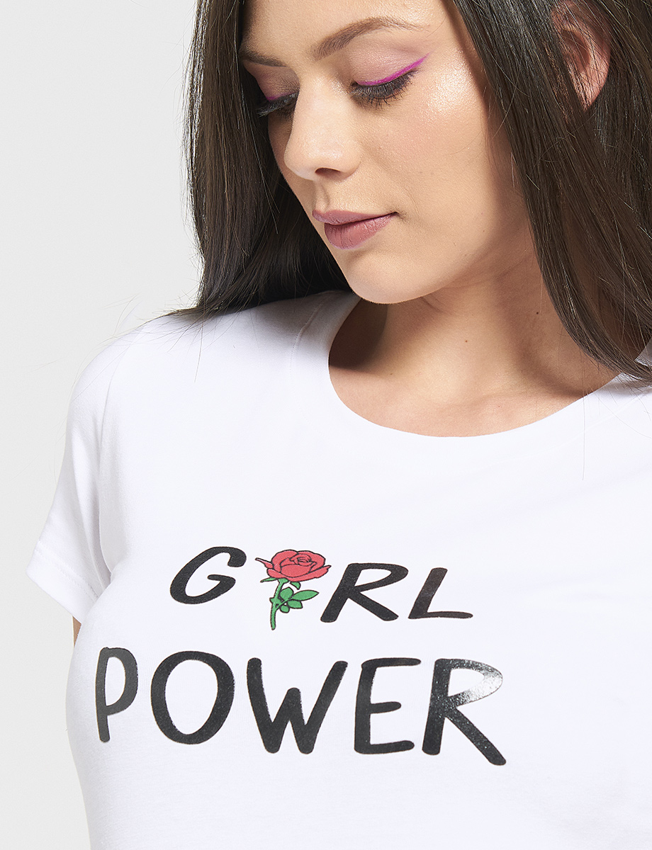 Camiseta Girl Power Blanca