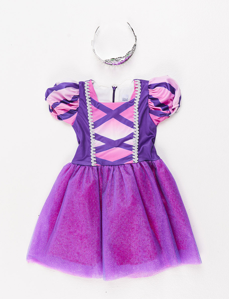 Vestido esc Princesa con Corona
