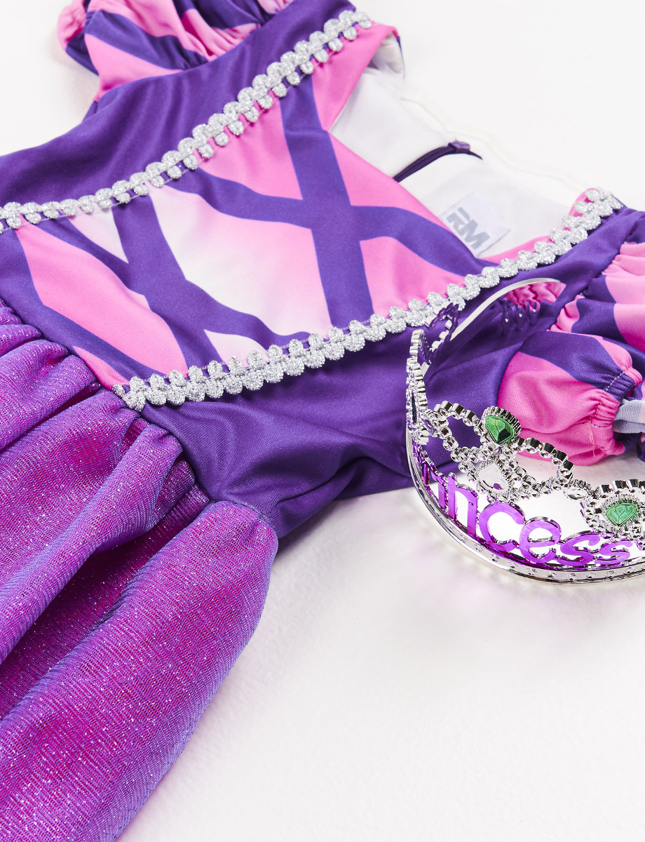 Vestido esc Princesa con Corona