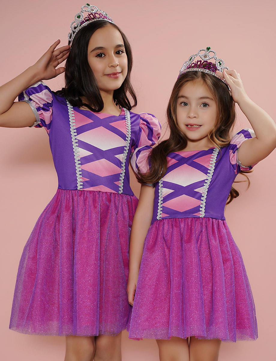 Vestido esc Princesa con Corona