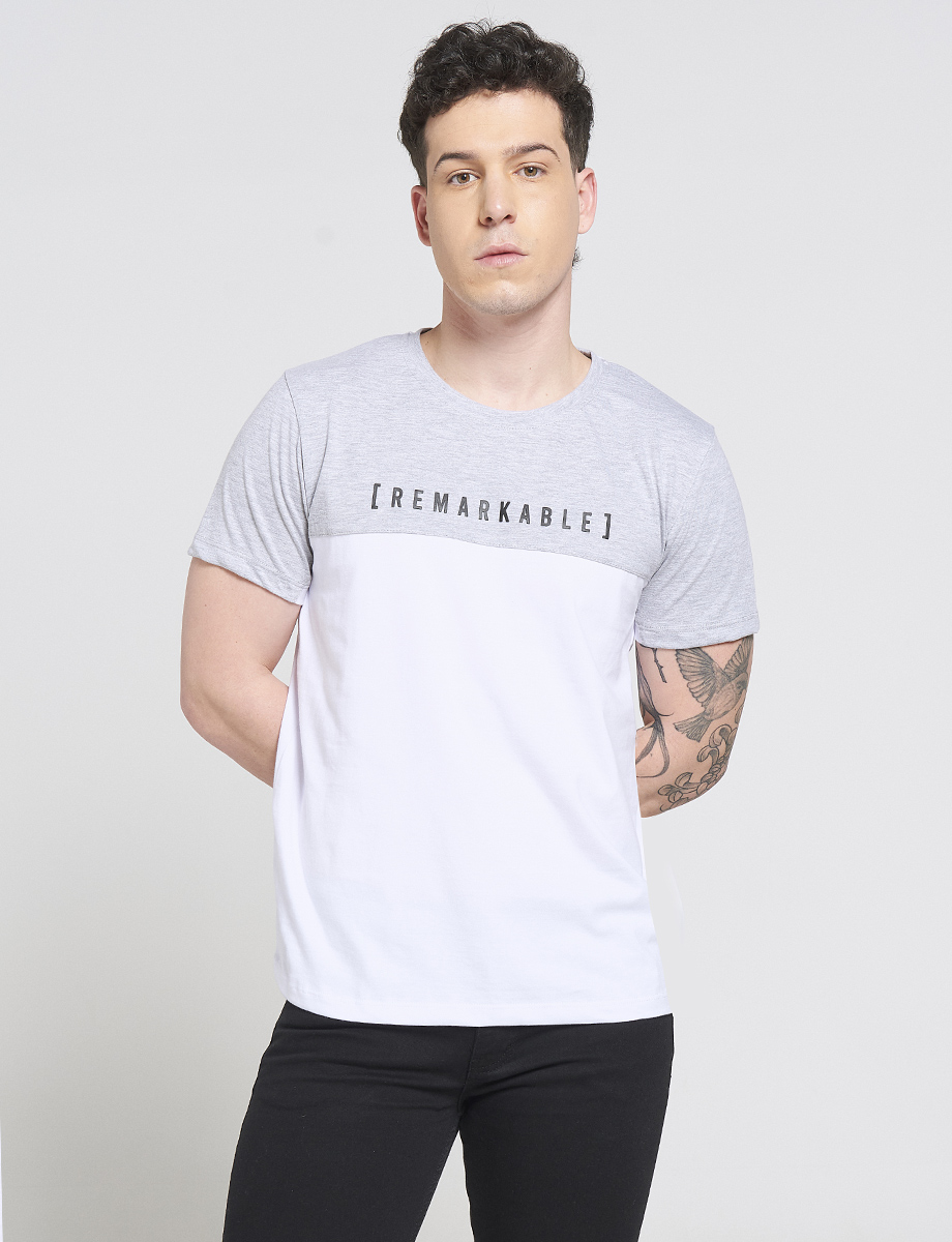 Camiseta Remarkable Blanco/Gris