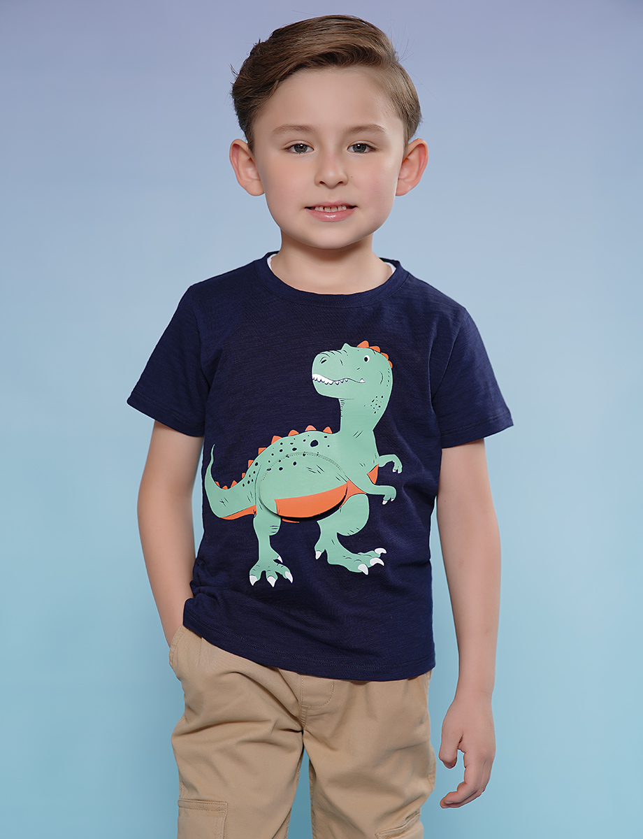 Camiseta Dinosaurio Azul marino | CAMISETAS Y POLOS | CAMISETAS Y POLOS |  PREESCOLAR NIÑOS | INFANTIL | Moda RM Tienda Online