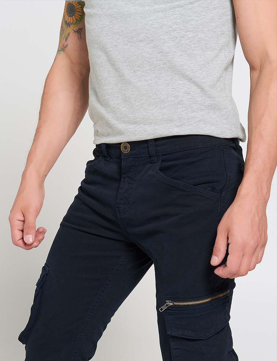 Jogger con Cierres Bolsillos Cargo