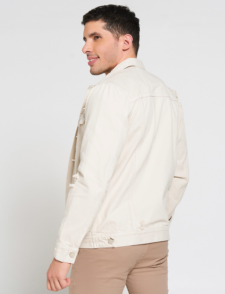 Chaqueta Denim Beige