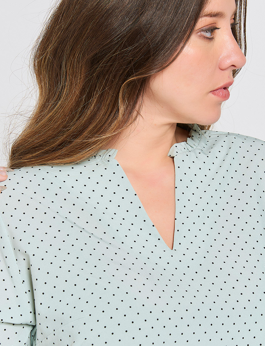 Blusa de Puntos Verde