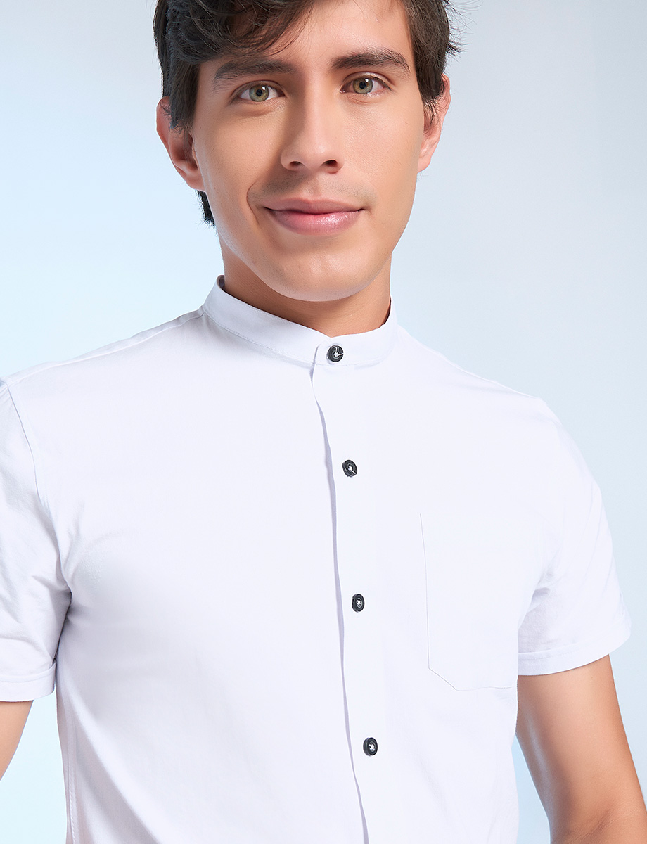 Camisa Blanca Cuello Neru