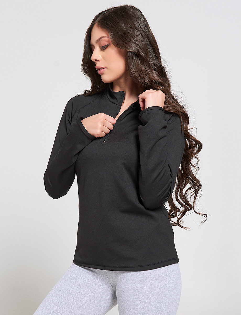 Buzo Sport con Cierre Negro