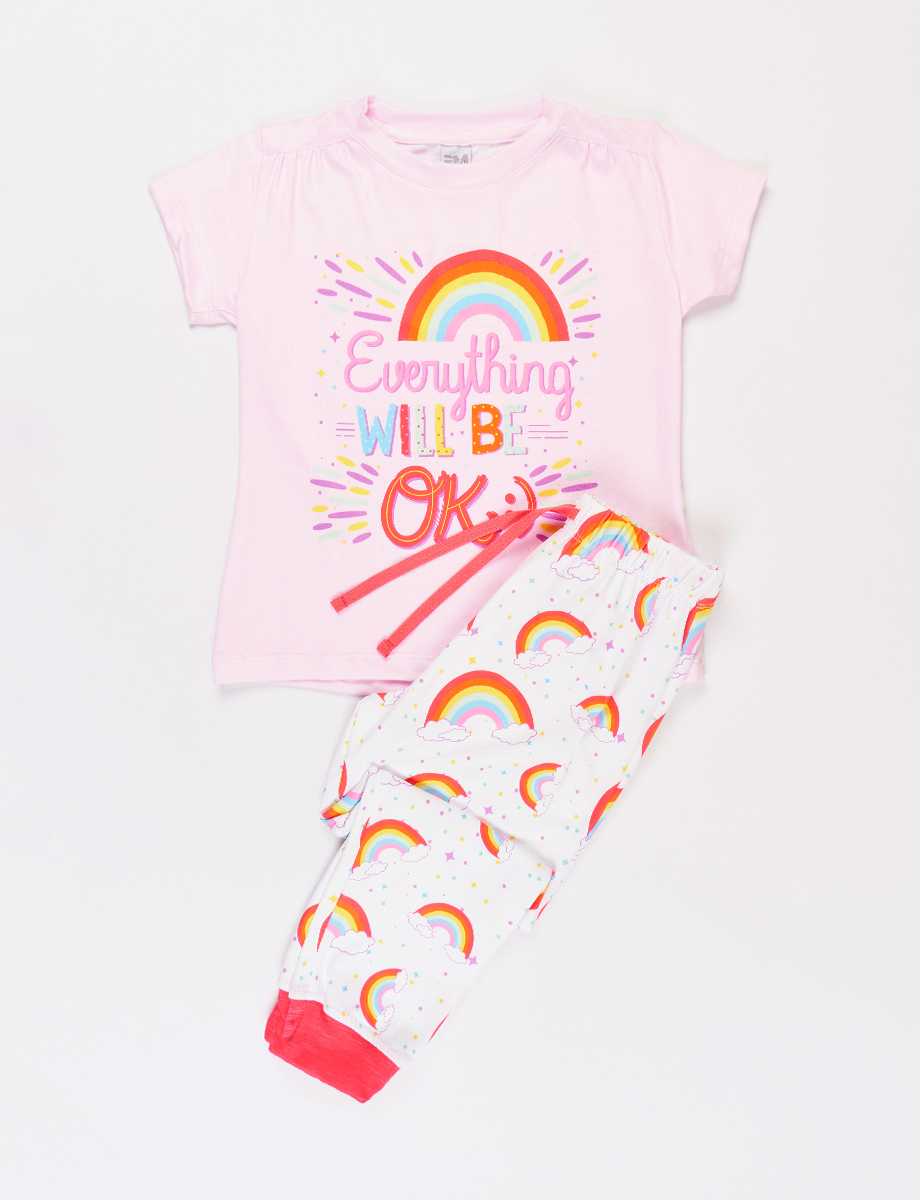 Pijama Camiseta + Pantalón Arcoíris