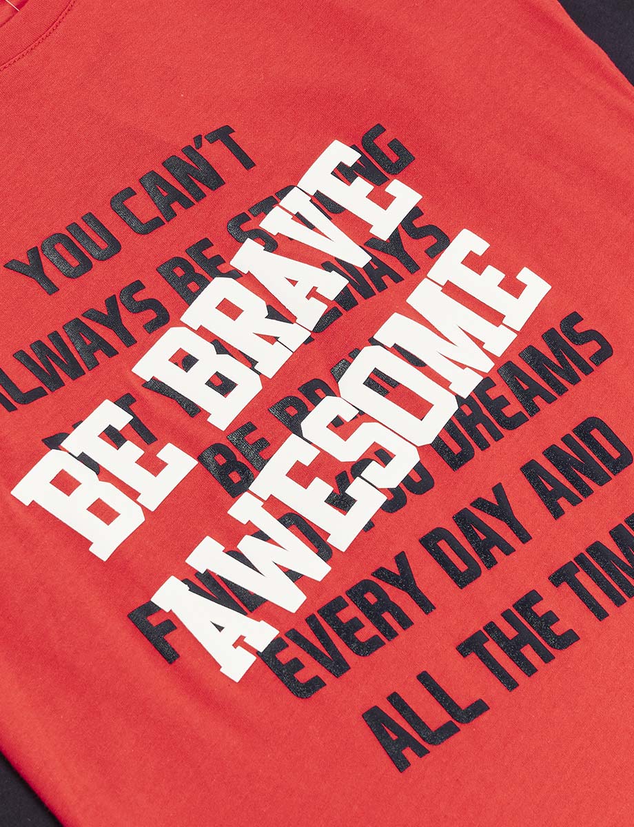 Buzo pre Bicolor Be Brave Awesome