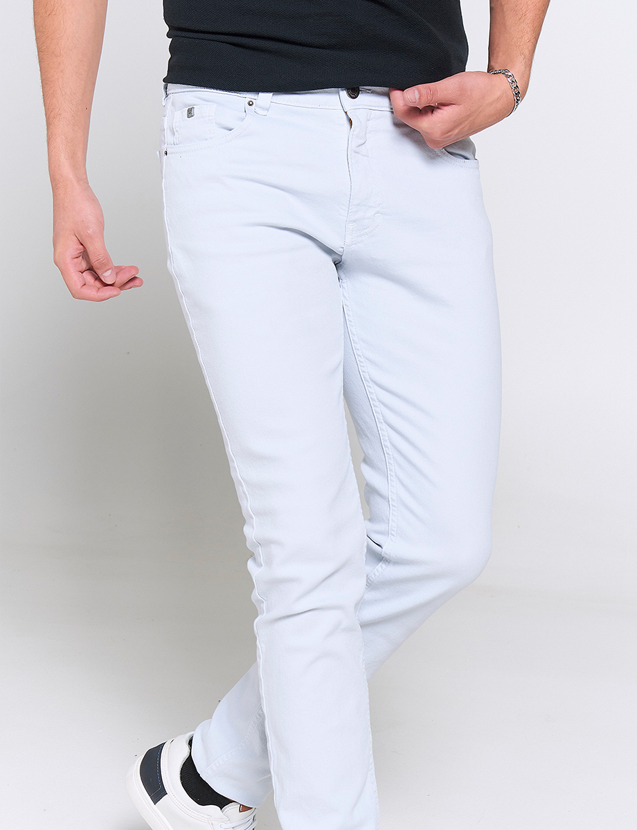 Pantalón Slim 5 Bolsillos Gris claro