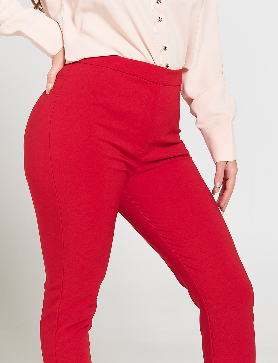 Pantalón Tiro alto Rojo