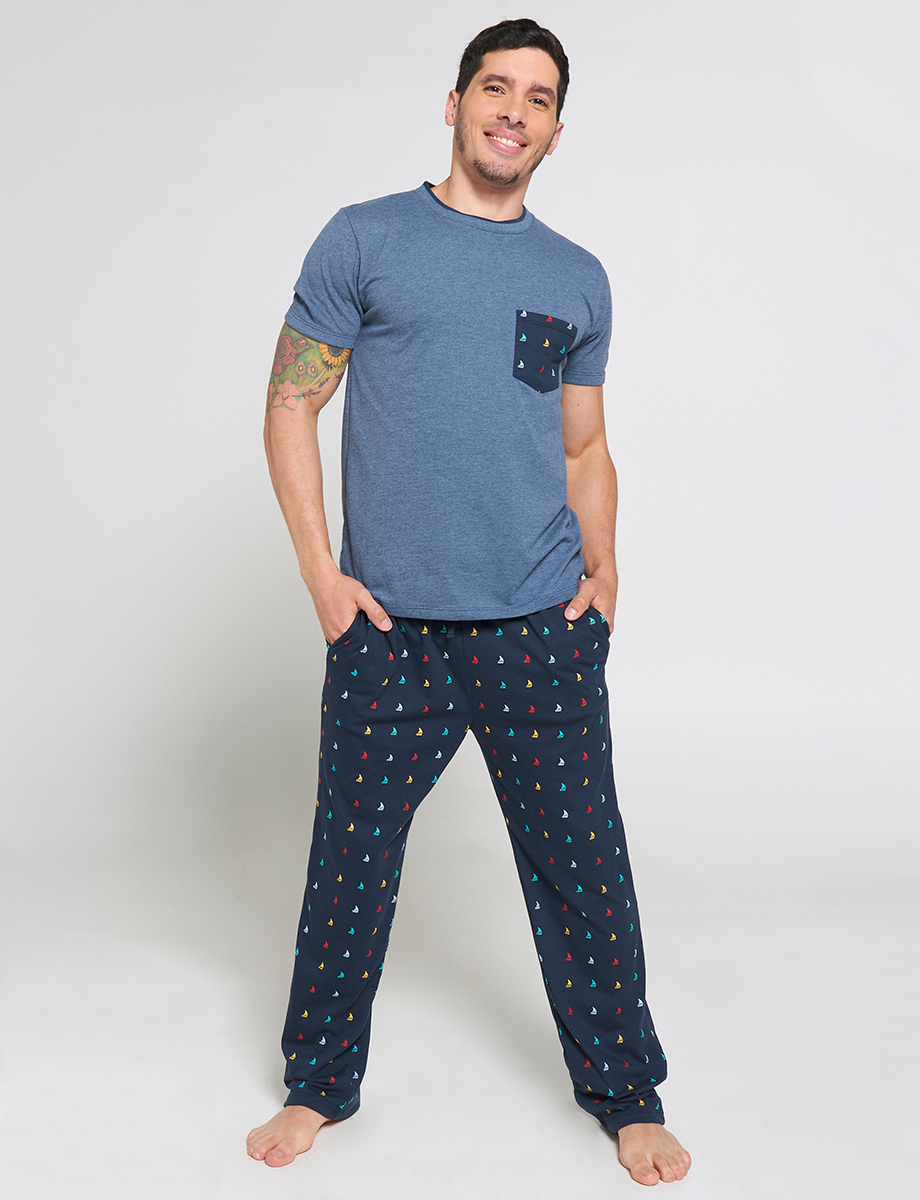 Pijama Camiseta + Pantalón Azul