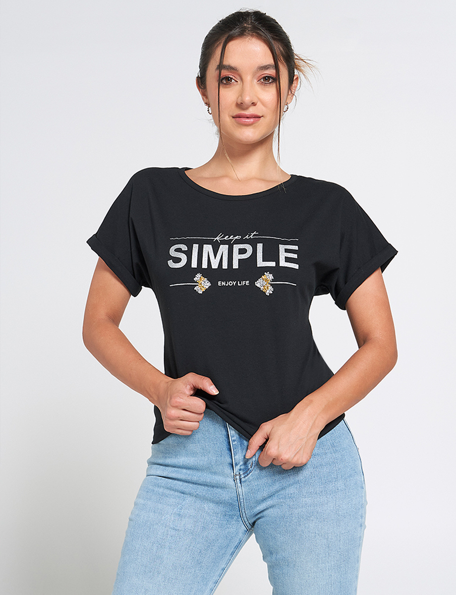 Camiseta Keep It Simple Negra