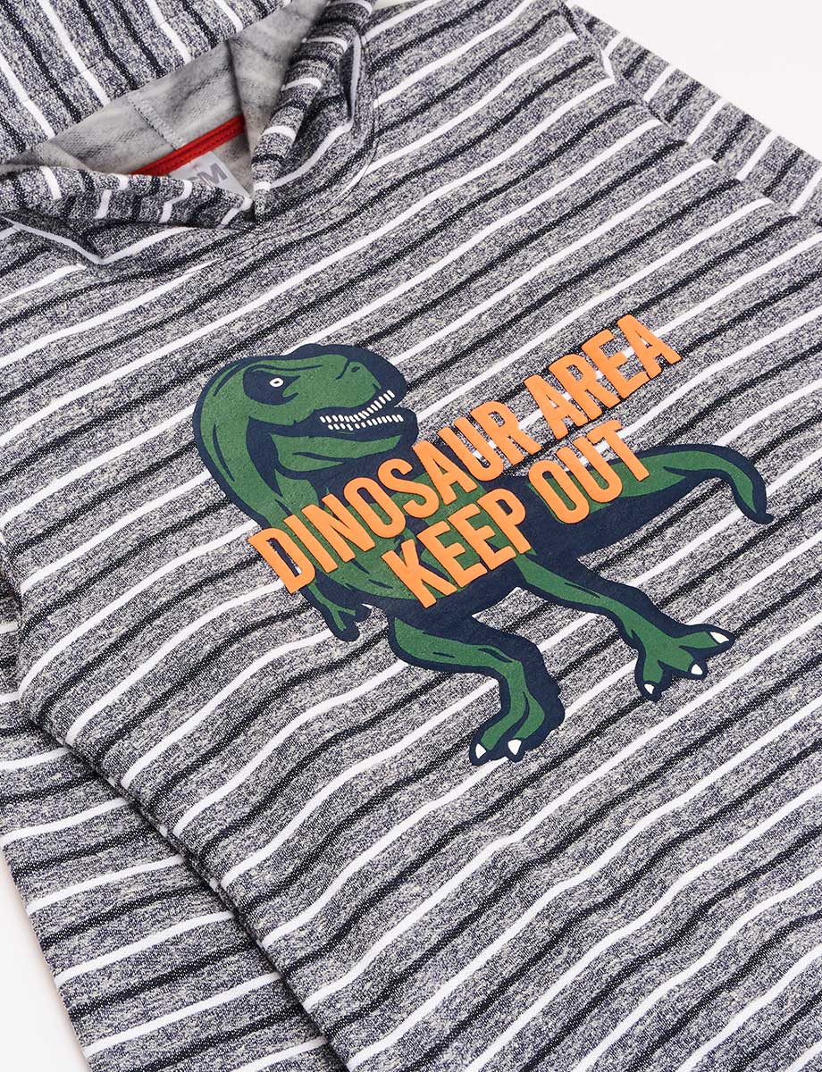 Chompa con Capucha a Rayas Dinosaur