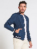 Chaqueta Bomber con Líneas Azul marino