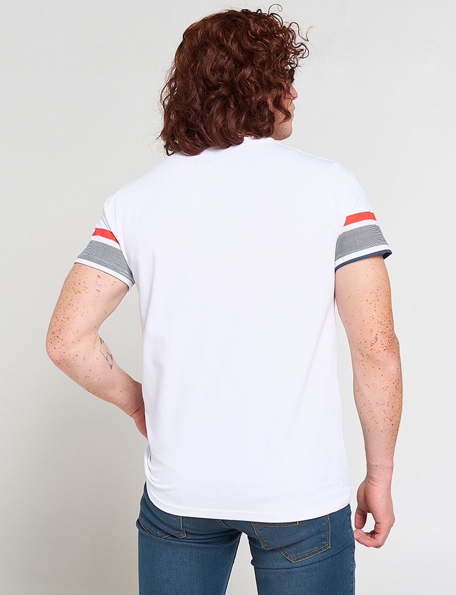 Camiseta Líneas Horizontales Blanca