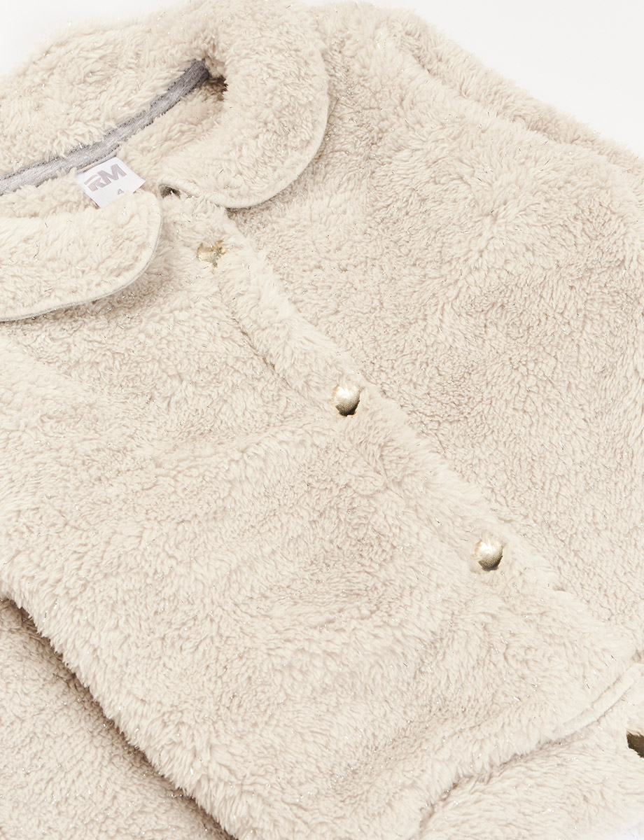 Abrigo Peluche Gris