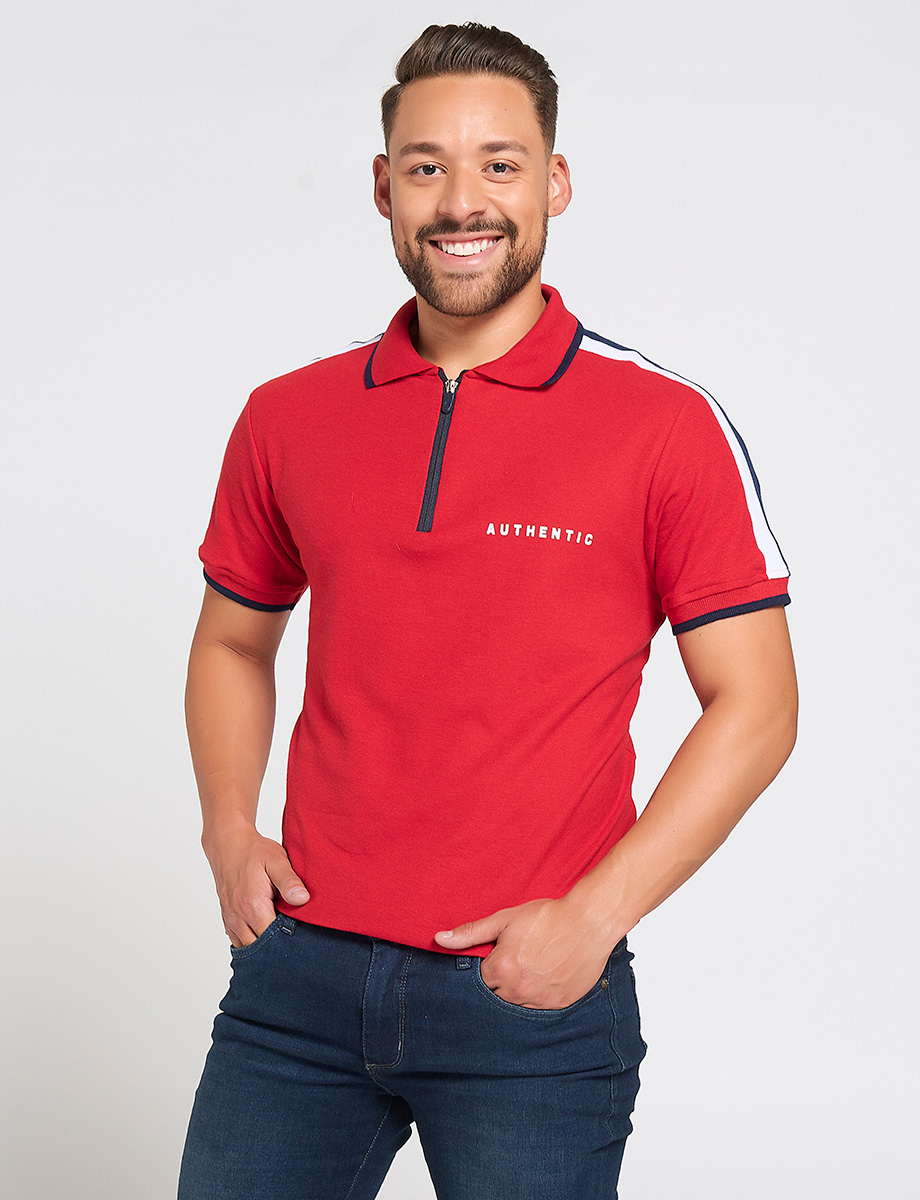 Polo con cierre Authentic