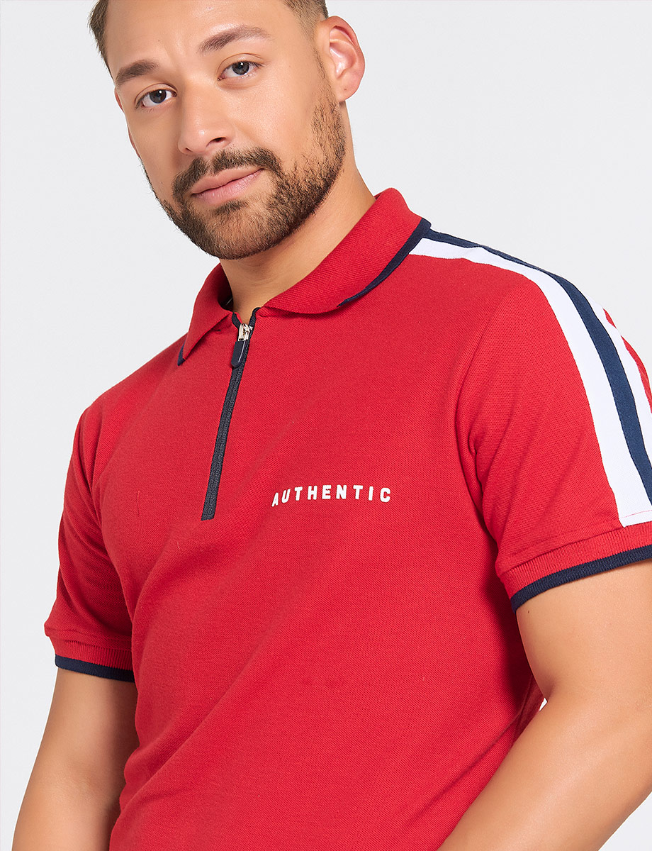 Polo con cierre Authentic