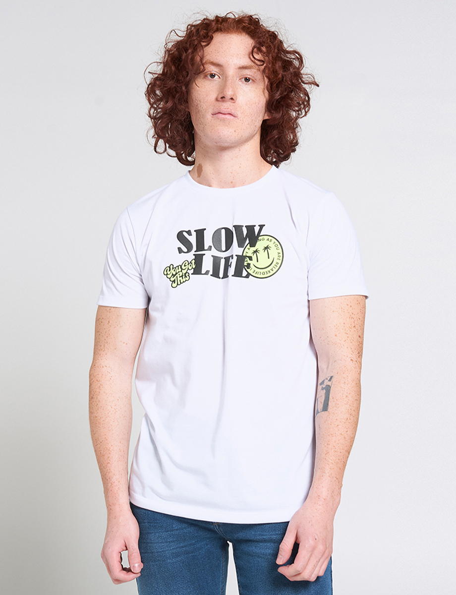 Camiseta Slow Life Blanca