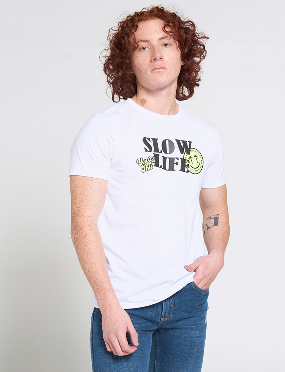 Camiseta Slow Life Blanca