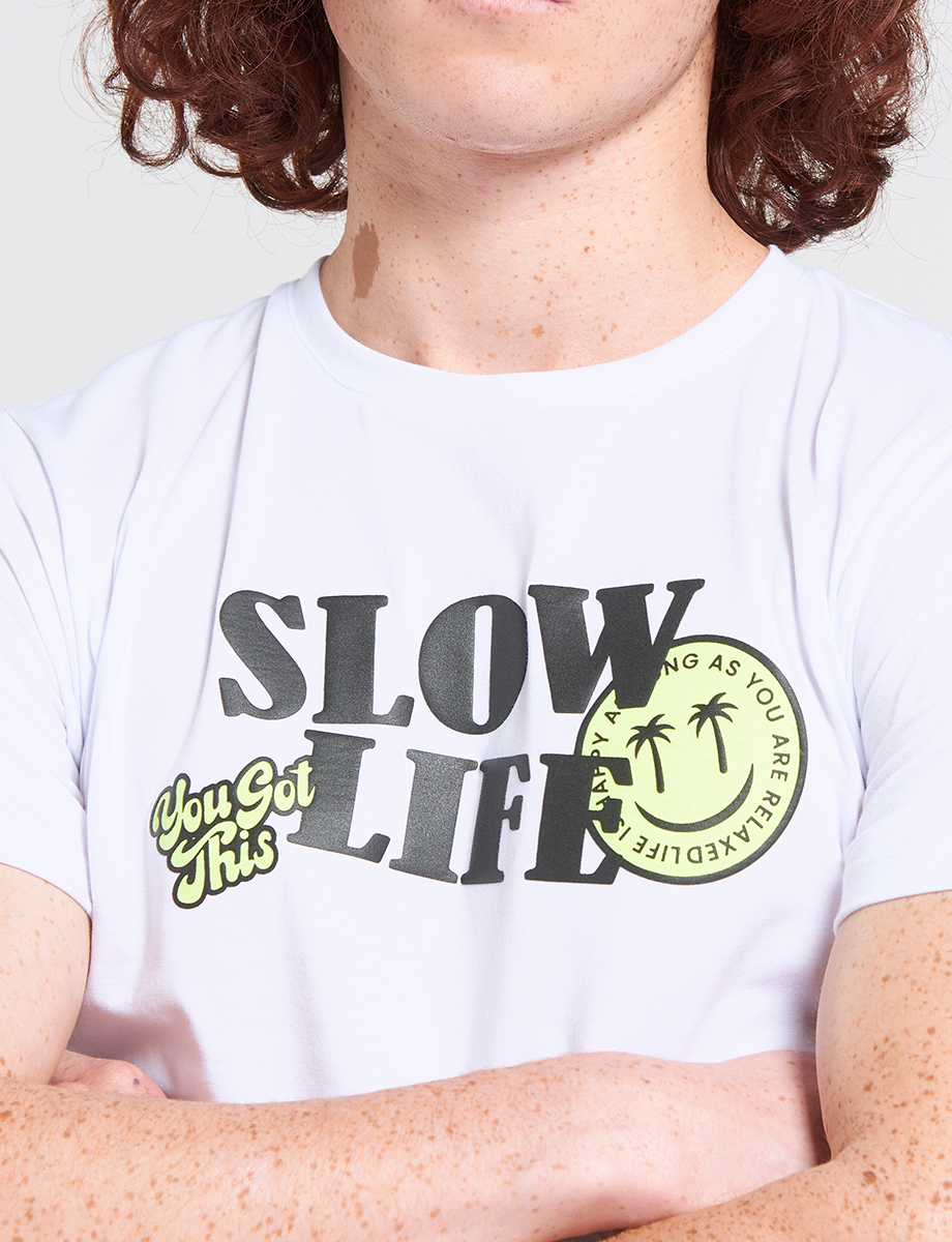 Camiseta Slow Life Blanca