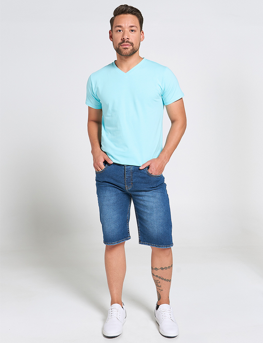 Bermuda Denim Azul Medio