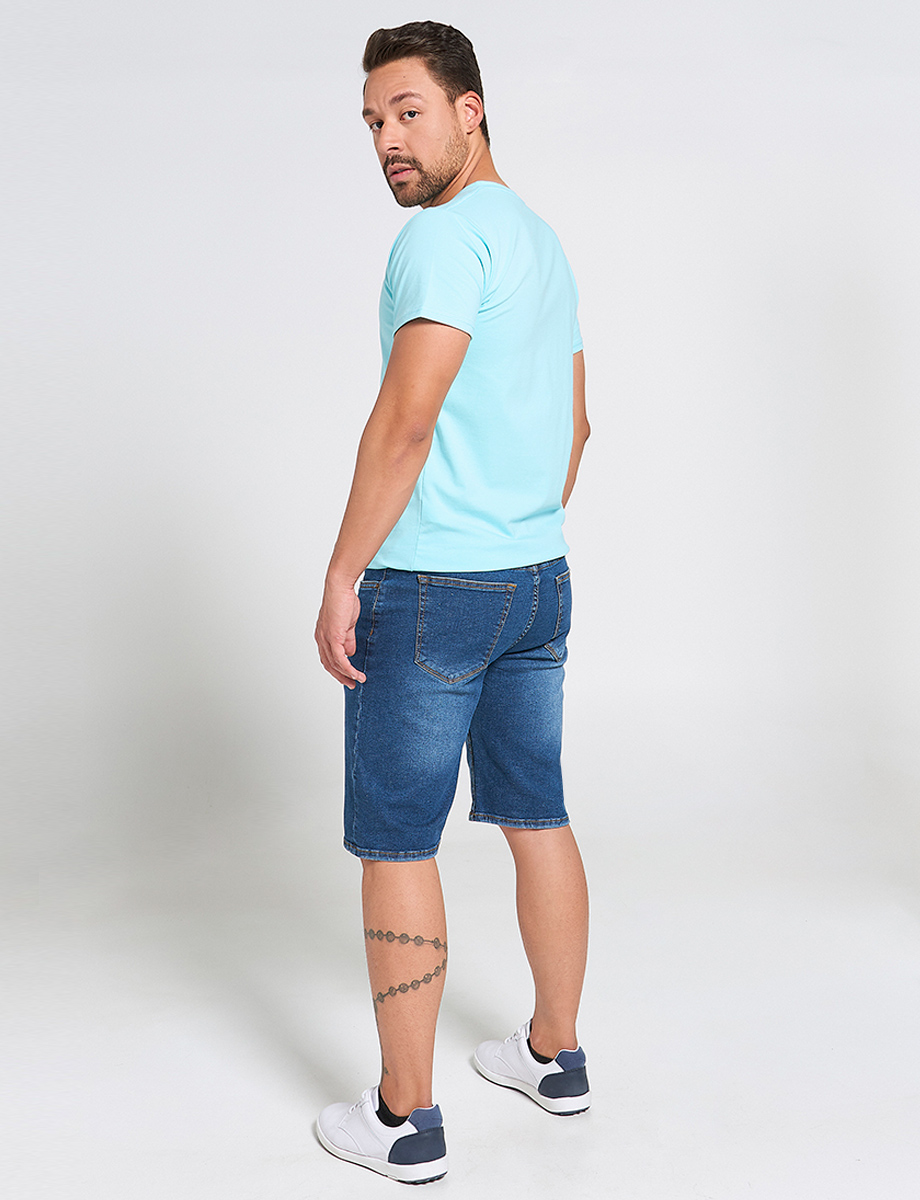 Bermuda Denim Azul Medio