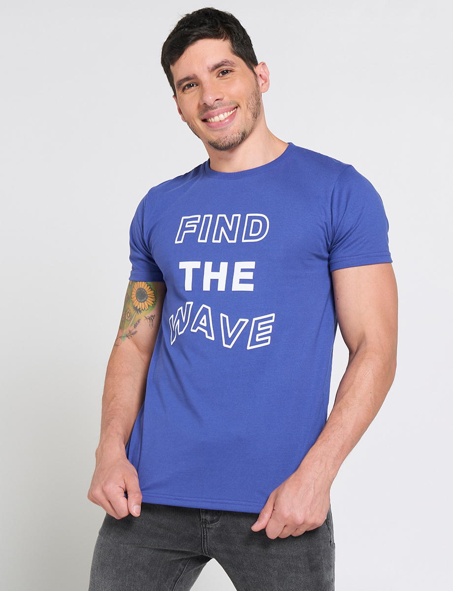 Camiseta Find The Wave Azul