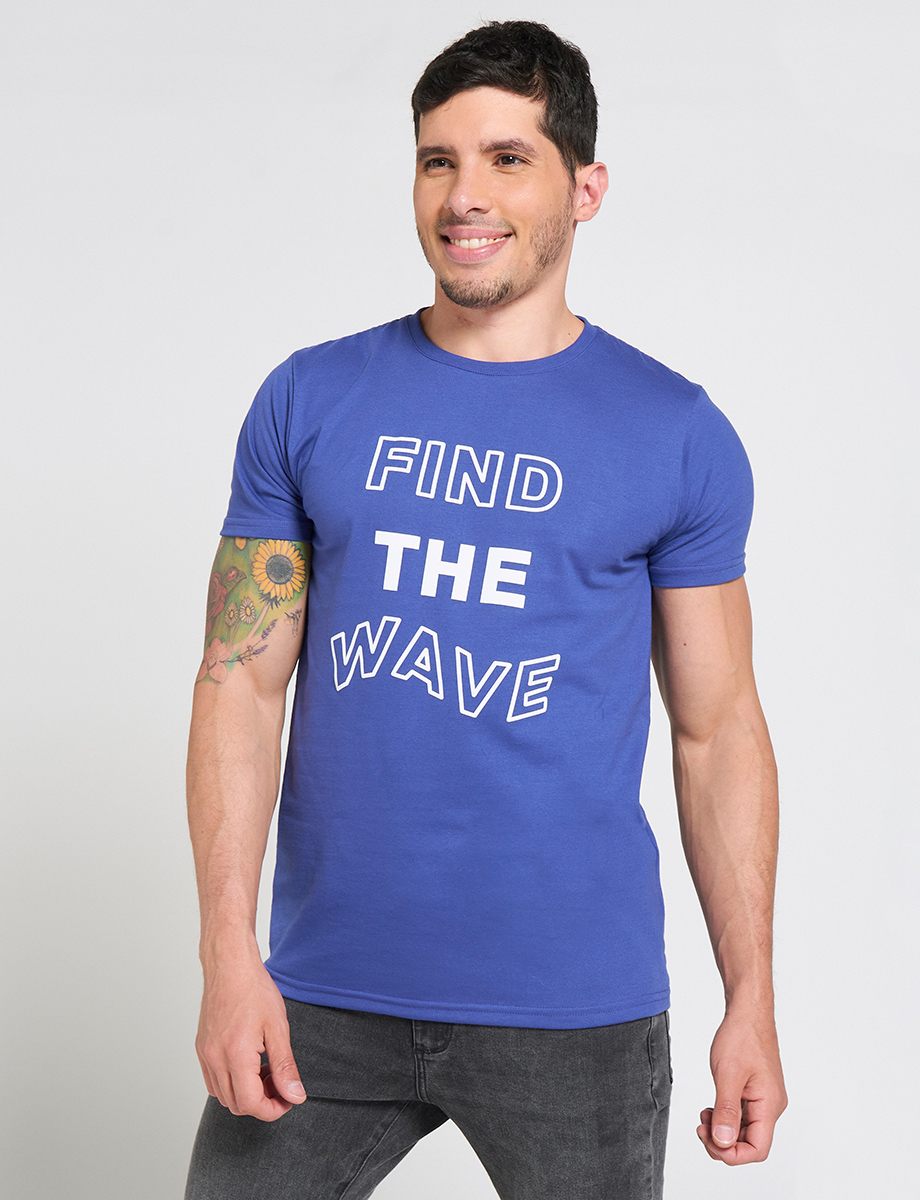 Camiseta Find The Wave Azul