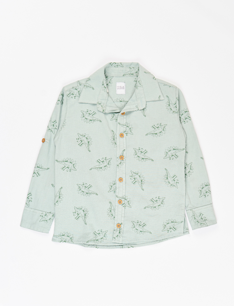 Camisa Dinosaurios Manga Larga