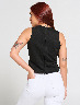 Top Lentejuelas con Cruce Frontal Negro
