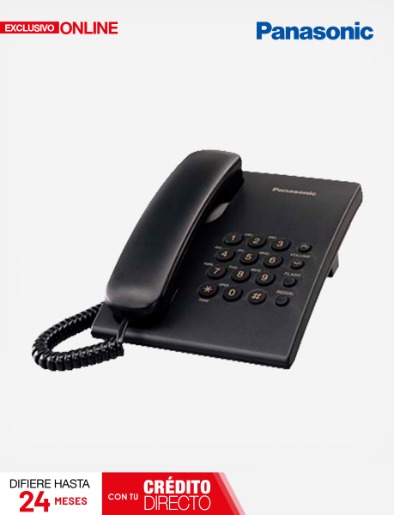 Teléfono Alámbrico Negro Panasonic