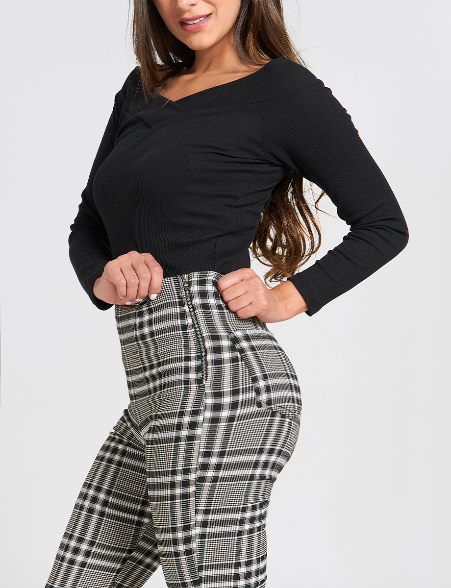 Pantalón Culotte a Cuadros