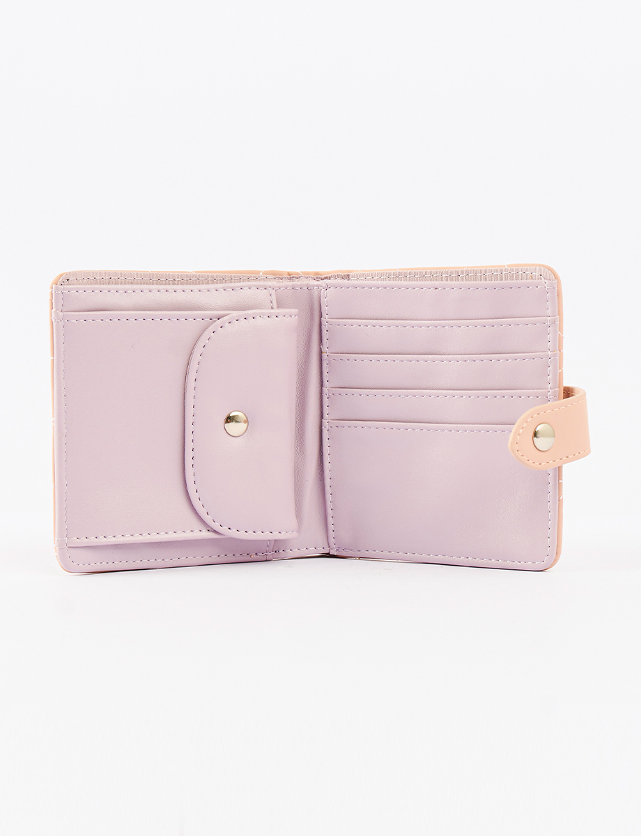 Billetera Rosada con Textura Mozioni