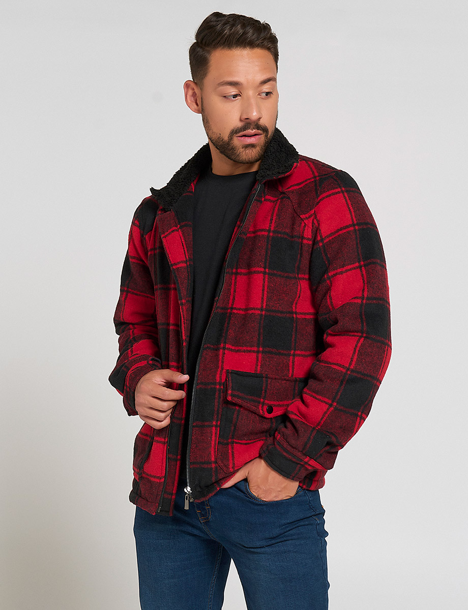 Chaqueta Leñadora a Cuadros Rojo/Negro