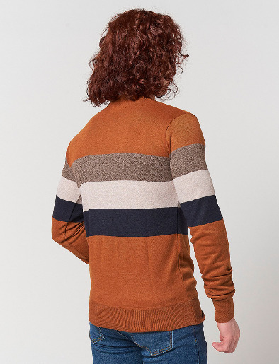 Sweater Bloque Color Camel
