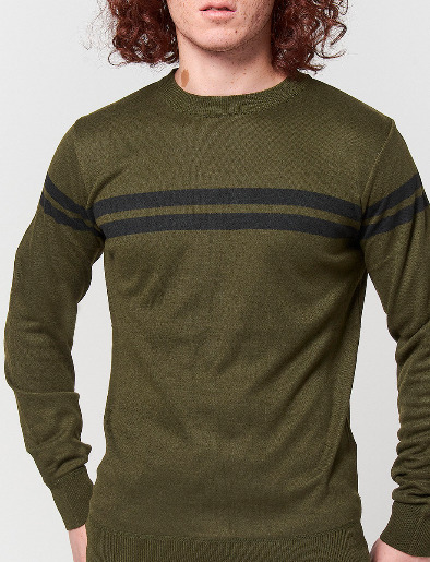 Sweater Bloque Verde Militar