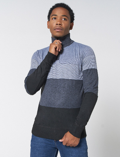 Sweater Bloque de Color Unicolor