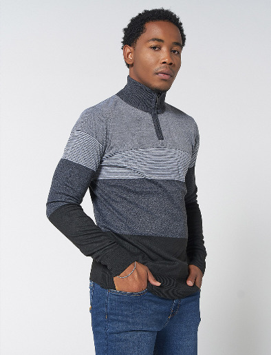 Sweater Bloque de Color Unicolor