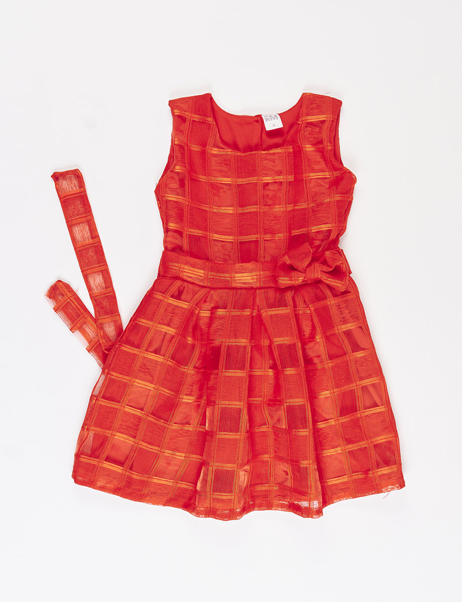 Vestido a Cuadros con Lazo