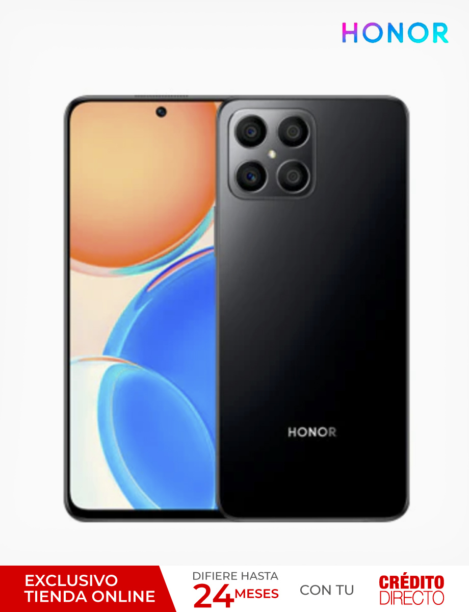 Honor X8 Smartphone, 128 GB, Color Negro, Desbloqueado