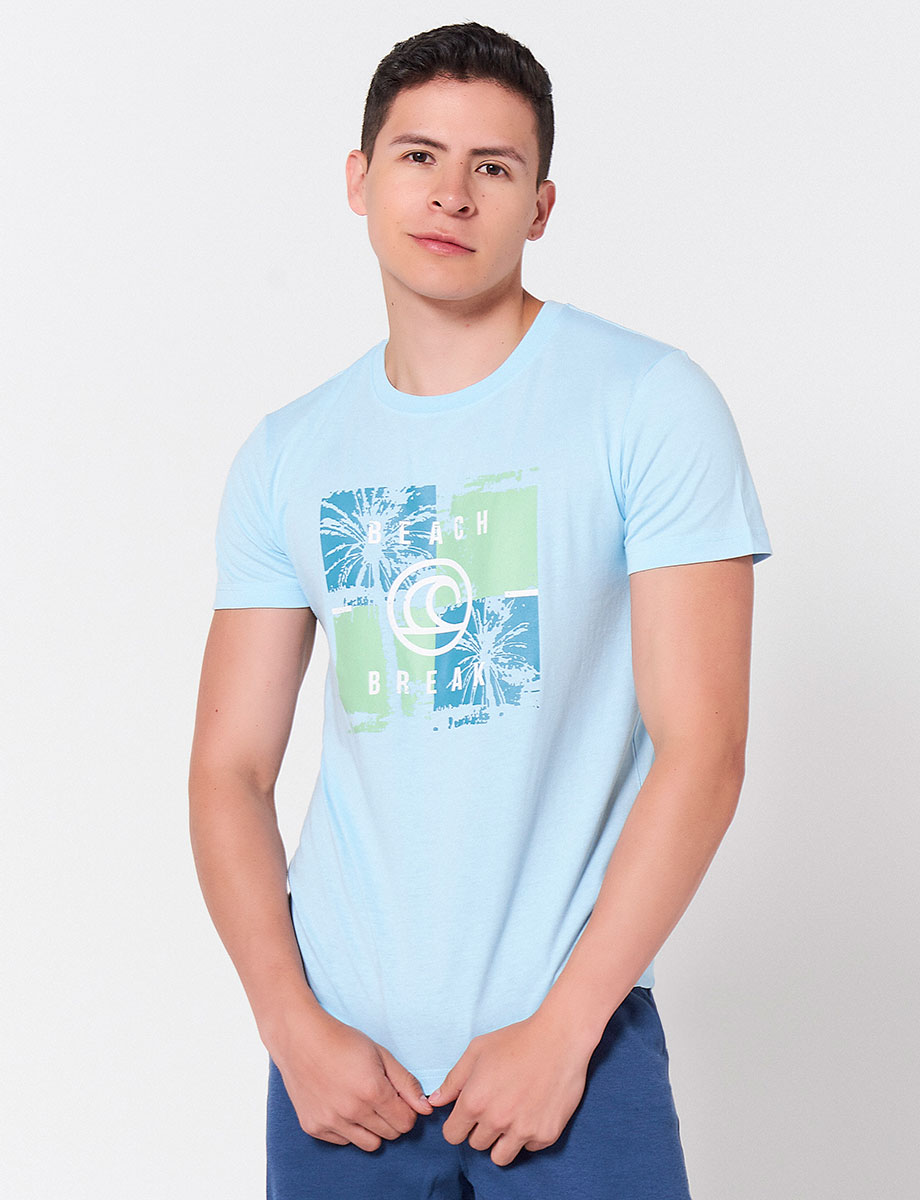 Camiseta Beach Turquesa
